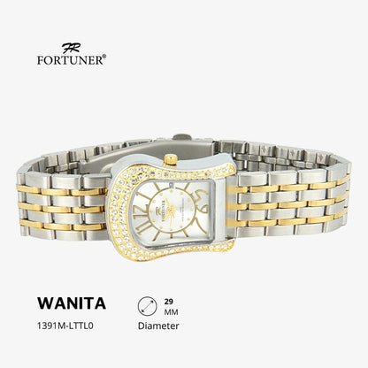 Fortuner Jam Tangan Fashion Classic Analog Wanita Water Resistant Rantai Yettie