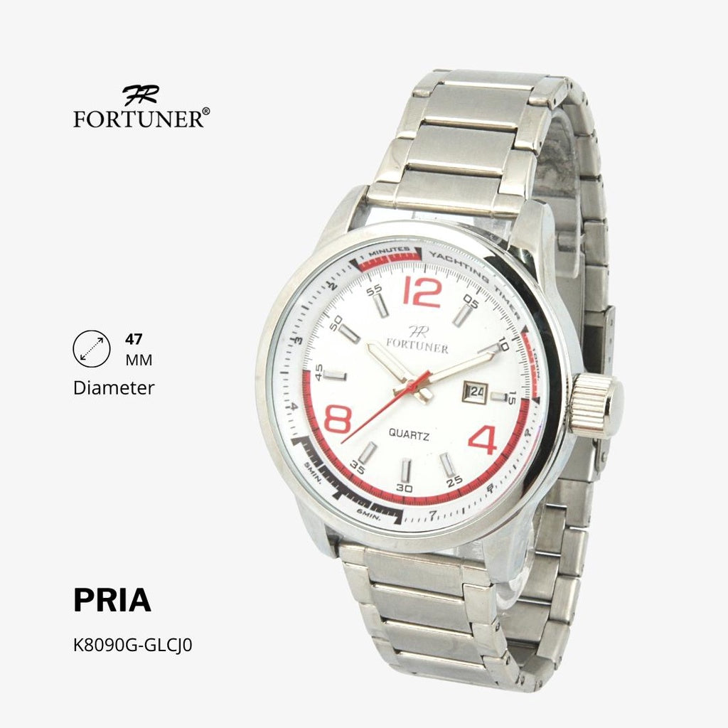 Fortuner Jam Tangan Analog Pria Water Resistant Rantai Hartleigh