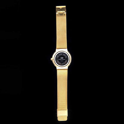 Fortuner Jam Tangan Analog Pria Gold Putih Water Resistant Alan