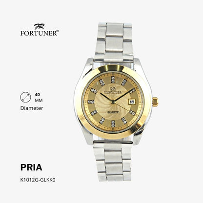 Fortuner Jam Tangan Fashion Analog Pria Water Resistant Rantai Hampton