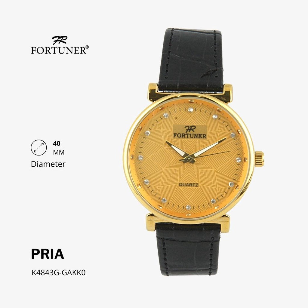 Fortuner Jam Tangan Classic Fashion Pria Analog Kulit Halvdan