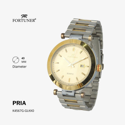 Fortuner Jam Tangan Analog Pria Water Resistant Rantai Theodore