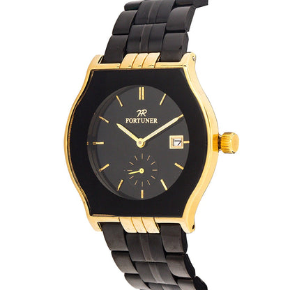 Fortuner Jam Tangan Pria Analog Black Gold Water Resistant Arnet