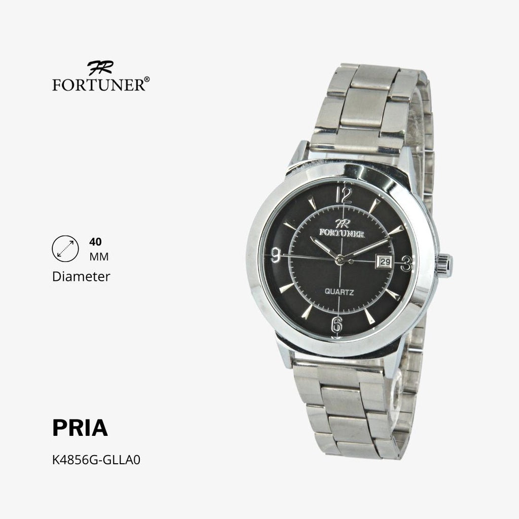 Fortuner Jam Tangan Fashion Classic Analog Pria Water Resistant Rantai Hyrum