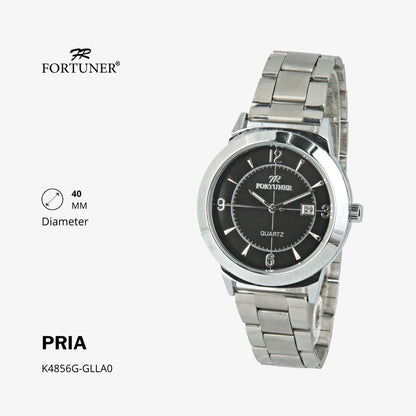Fortuner Jam Tangan Fashion Classic Analog Pria Water Resistant Rantai Hyrum