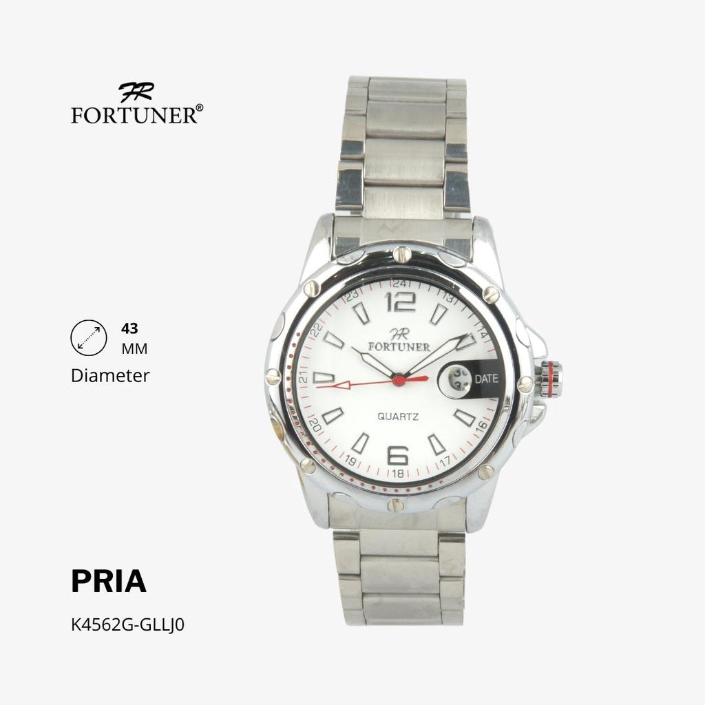 Fortuner Jam Tangan Fashion Pria Analog Water Resistant Rantai Stainless Harwood