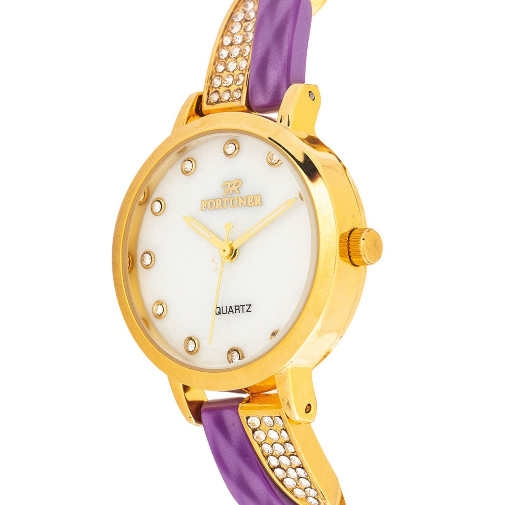 Fortuner Jam Tangan Analog Wanita Gold Water Resistant Agnes