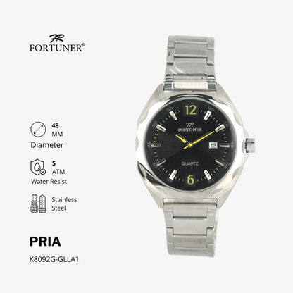 Fortuner Jam Tangan Analog Pria Water Resistant Rantai Hargun