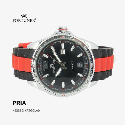 Fortuner Jam Tangan Analog Pria Water Resistant Rubber Wynstan