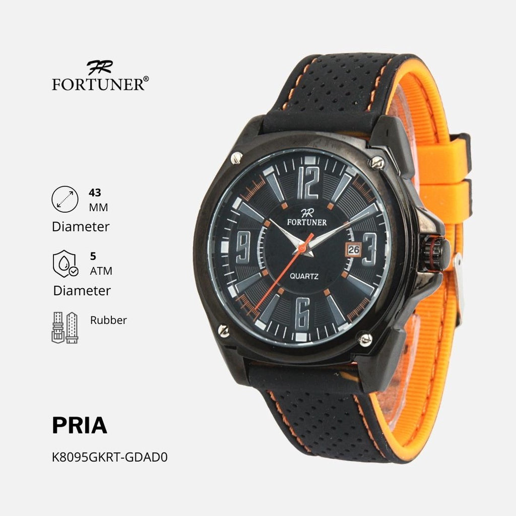 Fortuner Jam Tangan Pria Analog Water Resistant Rubber Branko