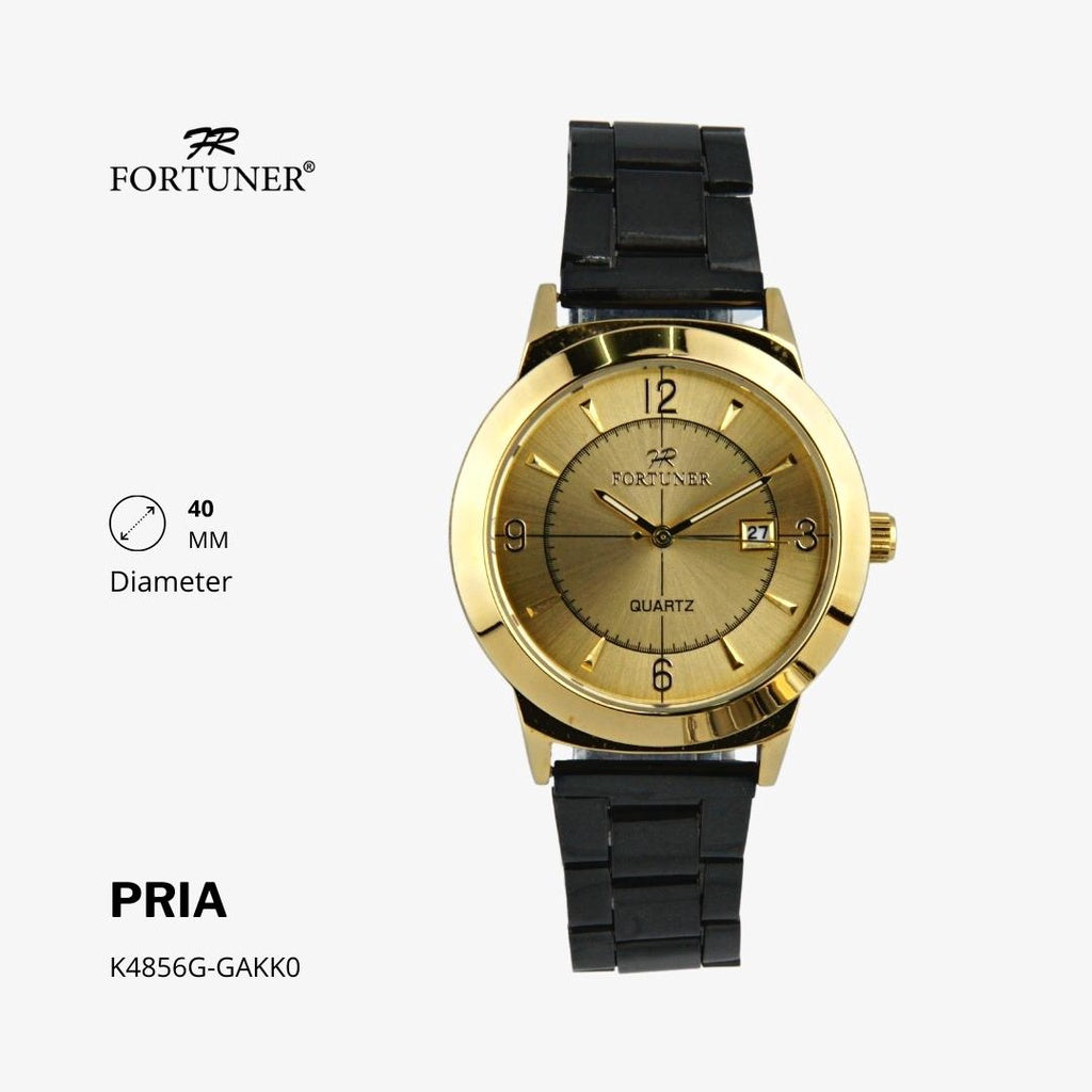 Fortuner Jam Tangan Fashion Classic Analog Pria Water Resistant Rantai Hyrum