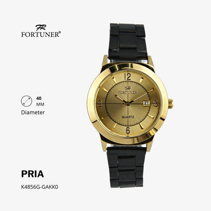 Fortuner Jam Tangan Fashion Classic Analog Pria Water Resistant Rantai Hyrum