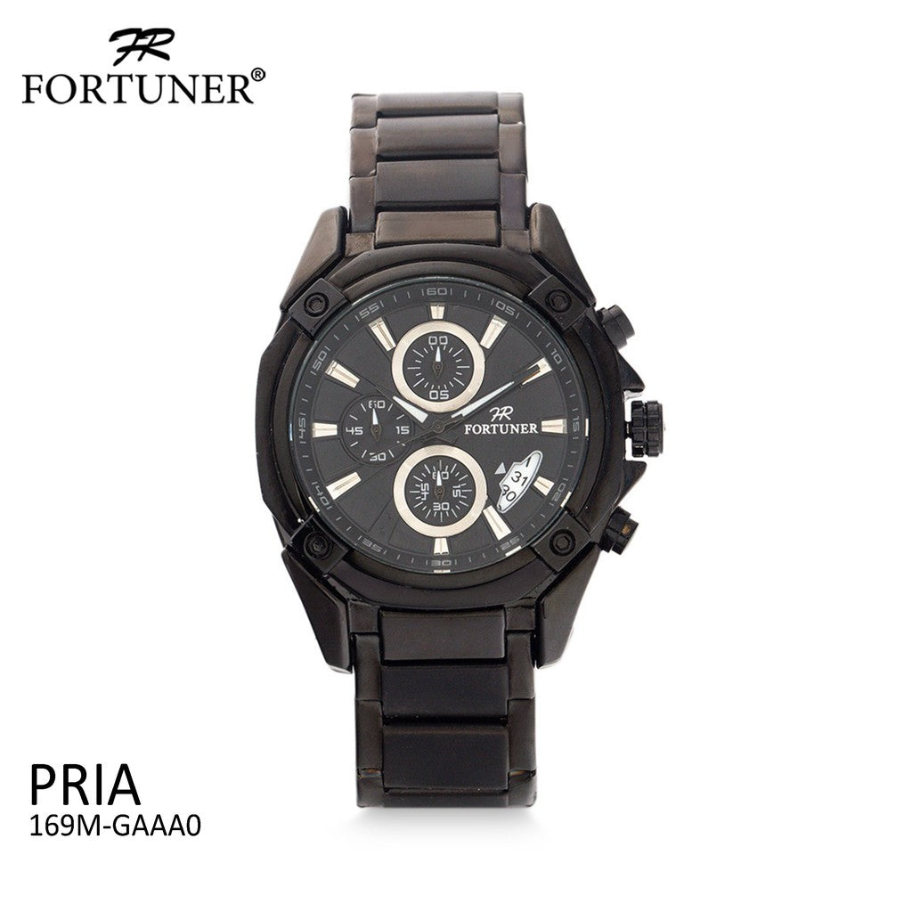 Fortuner Jam Tangan Analog Pria Chrono Water Resistant Arsene