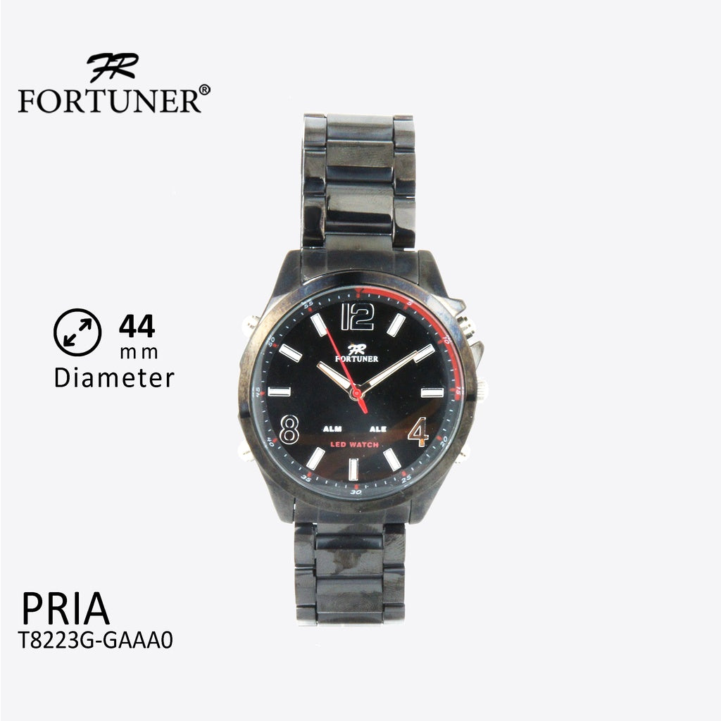 Fortuner Jam Tangan Analog LED Pria Water Resistant Frankie