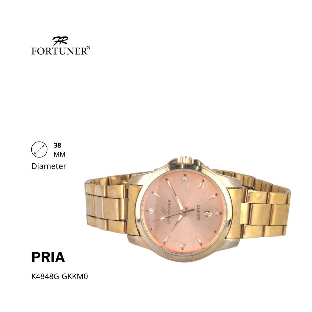 Fortuner Jam Tangan Analog Pria Water Resistant Rantai Arvin