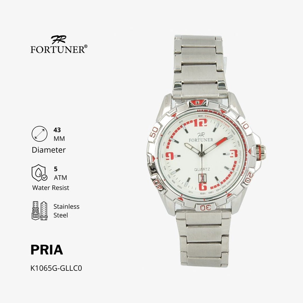 Fortuner Jam Tangan Analog Pria Water Resistant Rantai William