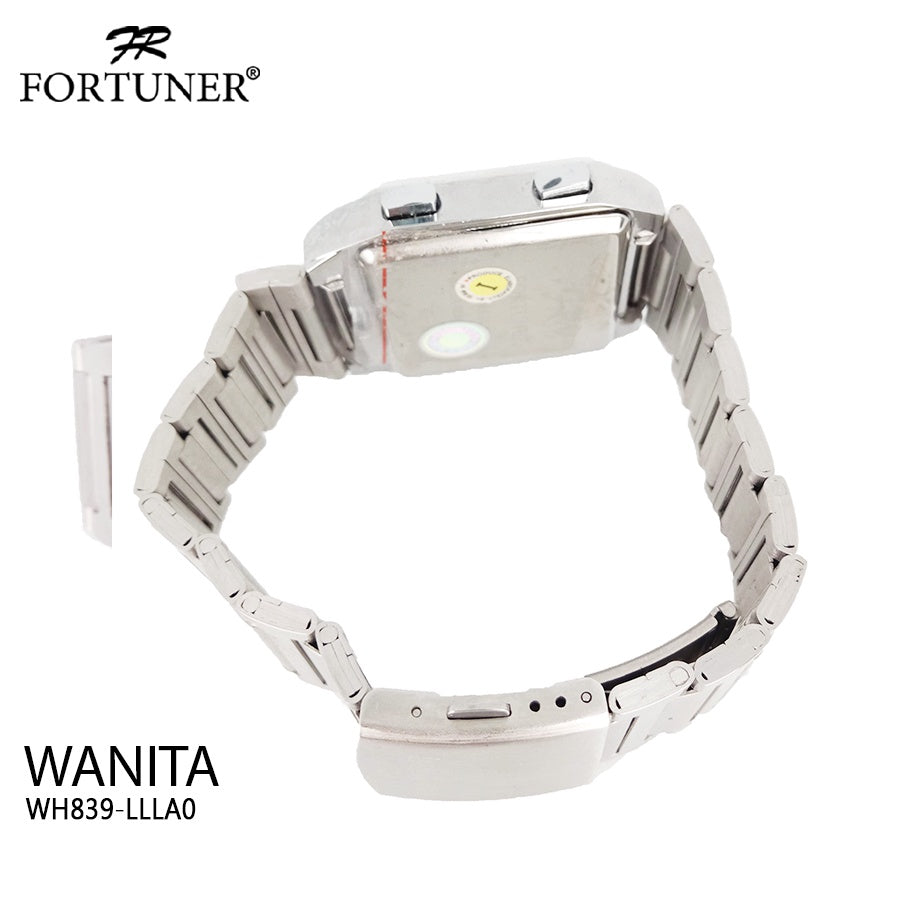 Fortuner Jam Tangan Wanita Dual Time Sport Water Resist Rantai Nesta