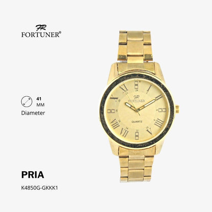 Fortuner Jam Tangan Analog Pria Water Resistant Rantai Hazzard