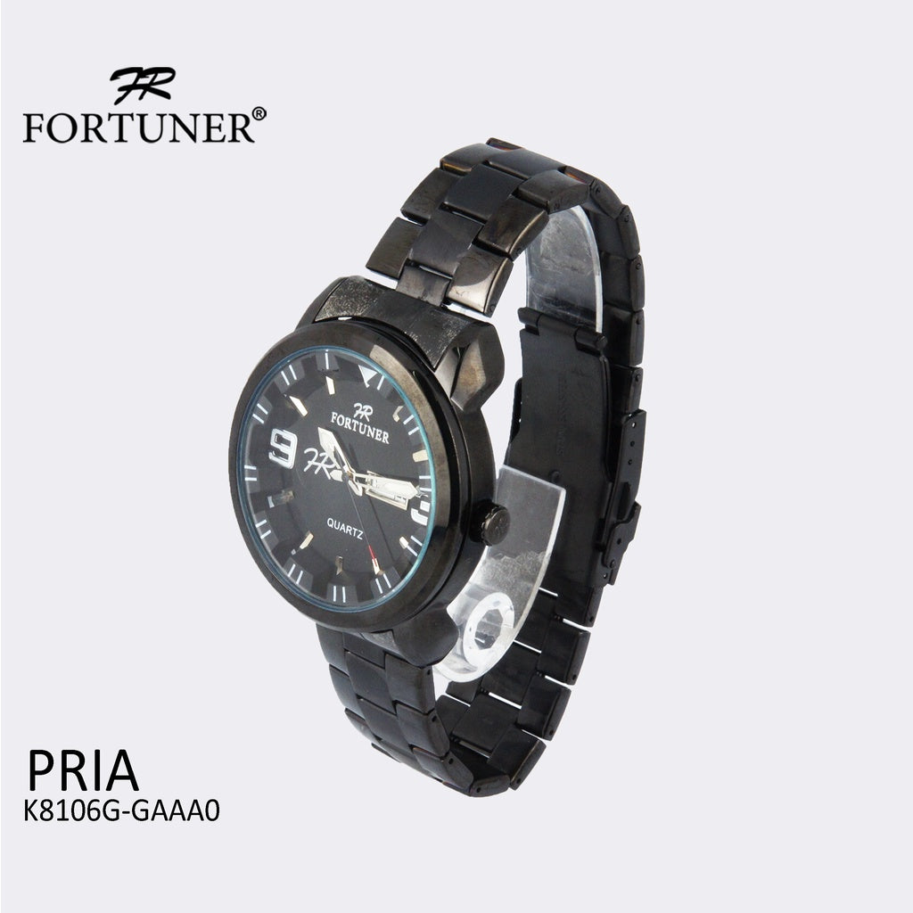 Fortuner Jam Tangan Pria Analog Day-Date Water Resistant Rantai Bonus Dompet dan Box Exclusive Arney