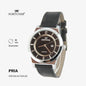 Fortuner Jam Tangan Analog Pria Water Resistant Silver Gold Kulit Hanoch