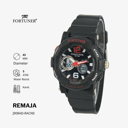 Fortuner Jam Tangan Remaja Analog-Digital Water Resist Rubber Tibold