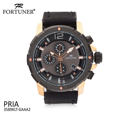 Fortuner Jam Tangan Analog Pria Chrono Water Resistant Atlantiz