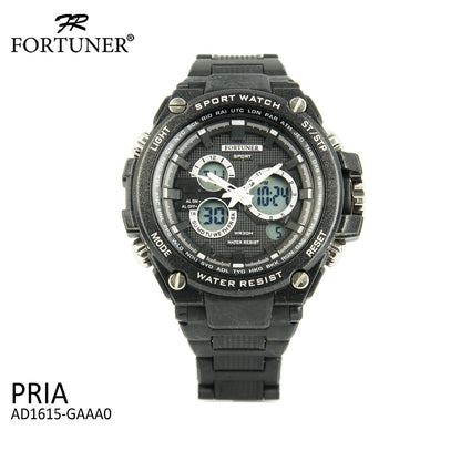 Fortuner Jam Tangan Pria Dual Time Water Resist Barden