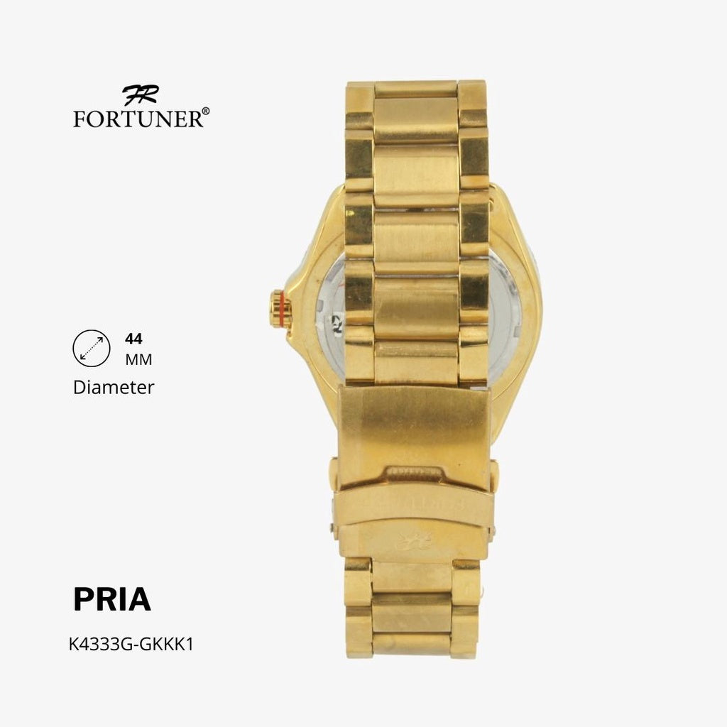 Fortuner Jam Tangan Fashion Pria Analog Water Resistant Rantai Stainless Harve