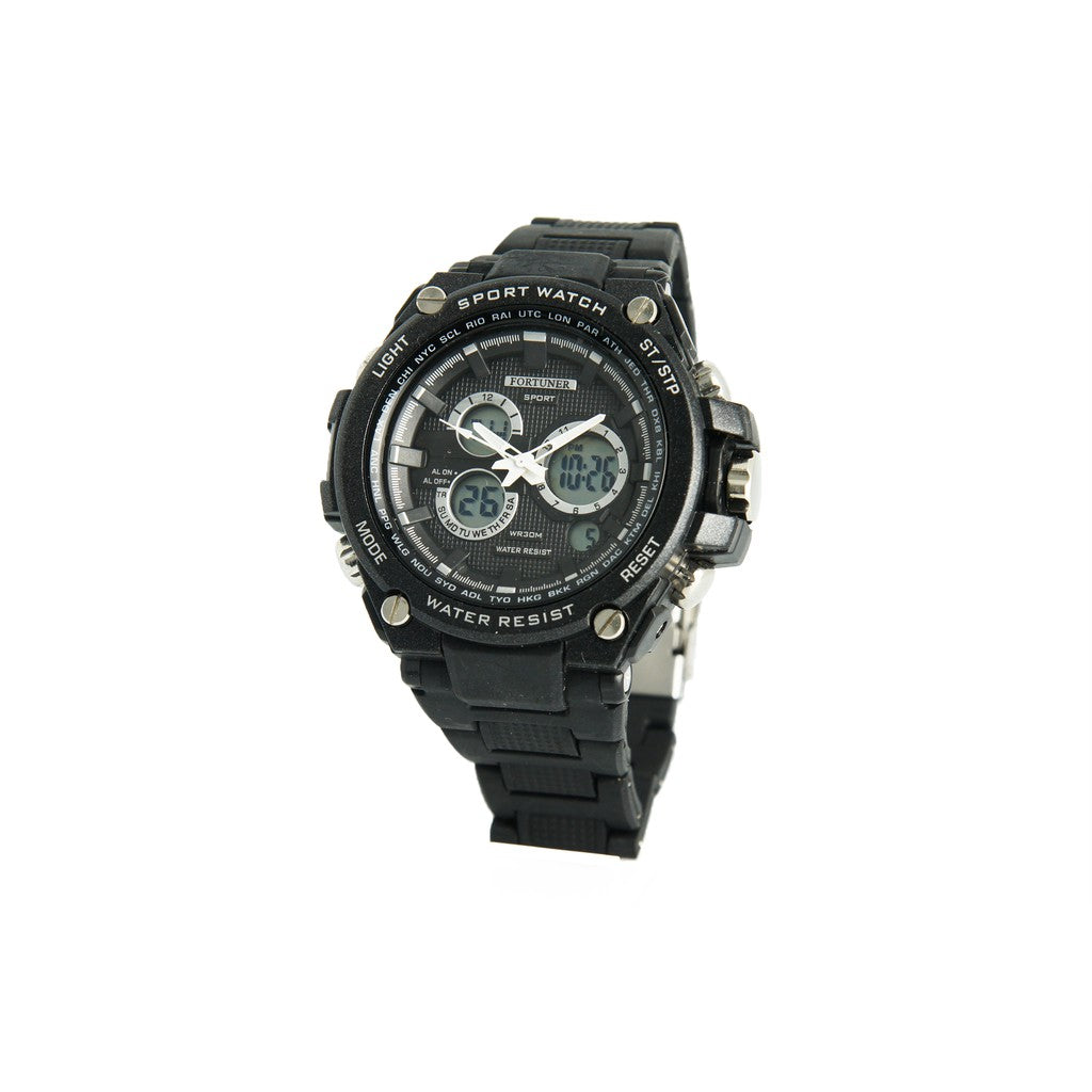 Fortuner Jam Tangan Pria Dual Time Water Resist Barden