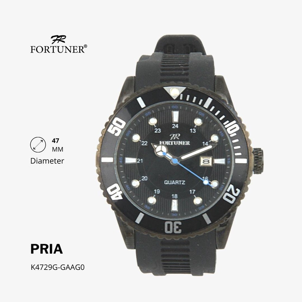 Fortuner Jam Tangan Analog Pria Water Resistant Rubber Haskel