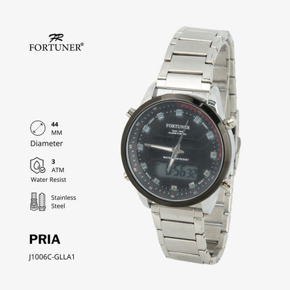 Fortuner Jam Tangan Pria Analog-Digital Water Resist Rantai Timofeo