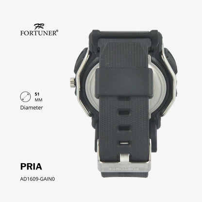 Fortuner Jam Tangan Digital-Analog Pria Red Water Resistant Mason