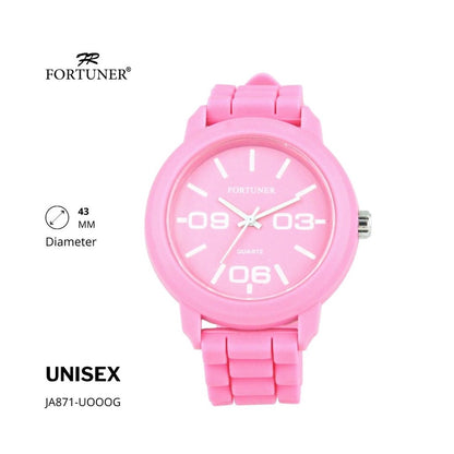 Fortuner Jam Tangan Fashion Analog Pria Wanita Unisex Rubber Original Cassady