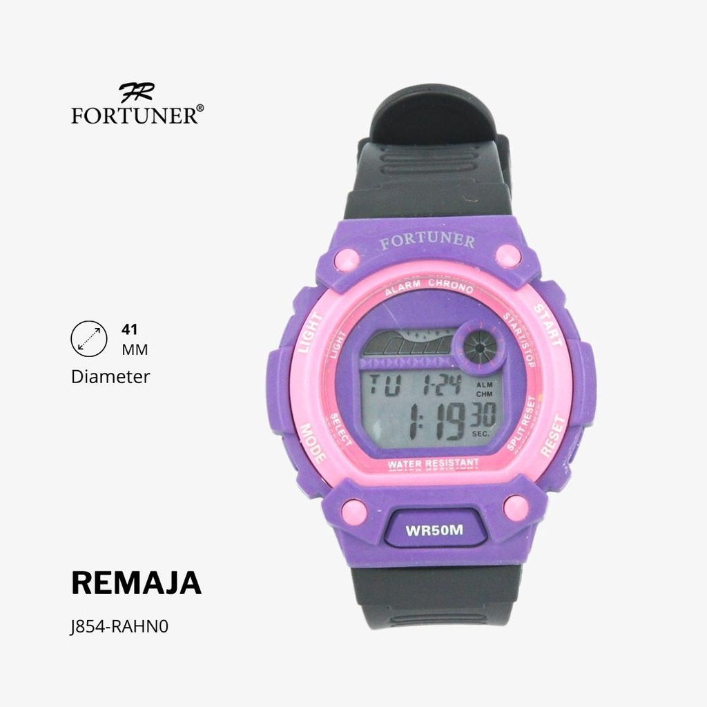 Fortuner Jam Tangan Remaja Digital Chrono Water Resist Rubber Sivney