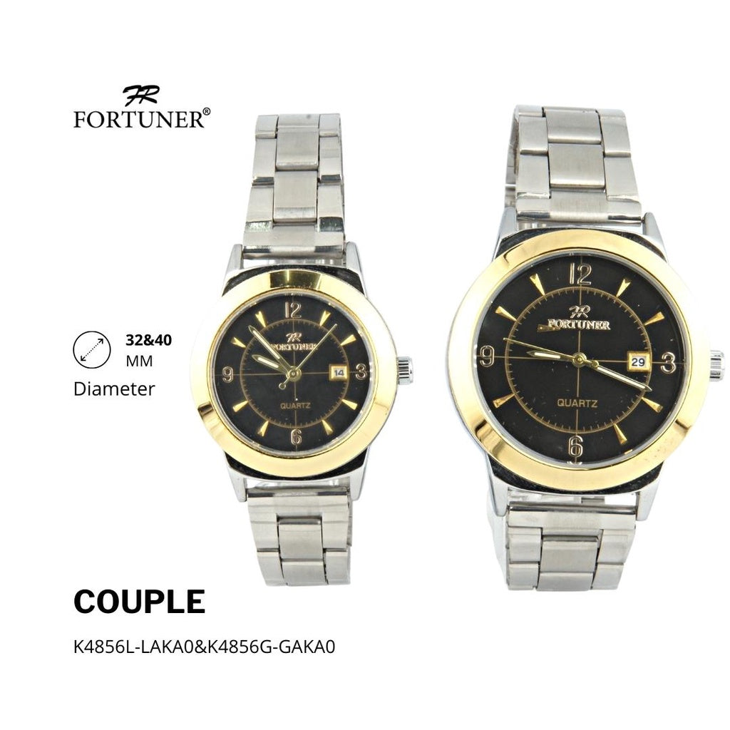 Fortuner Jam Tangan Couple Analog Water Resistant Rantai McKenna