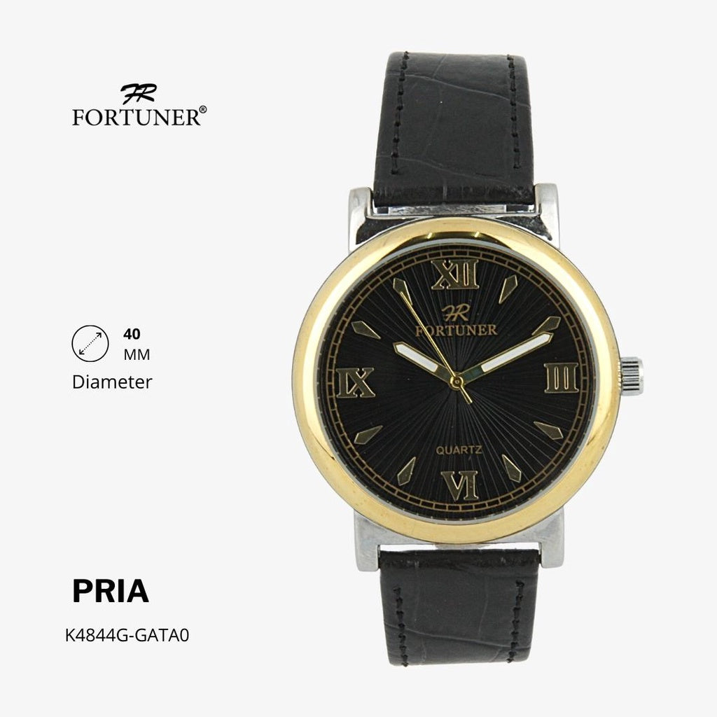 Fortuner Jam Tangan Classic Fashion Pria Analog Water Resist Kulit Horatio