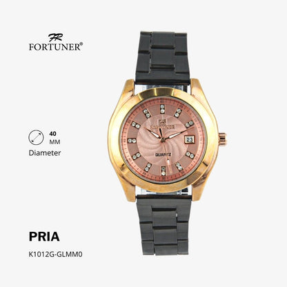 Fortuner Jam Tangan Fashion Analog Pria Water Resistant Rantai Hampton