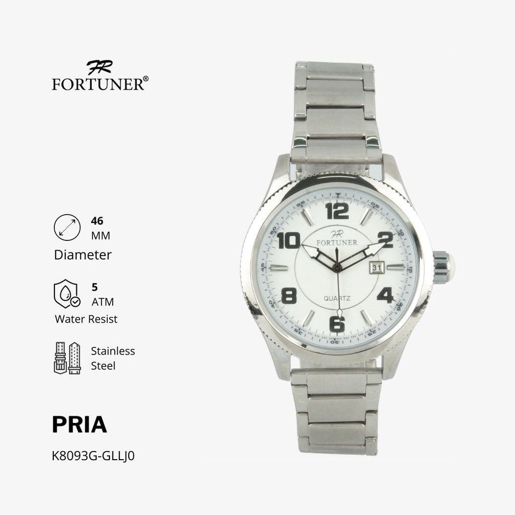 Fortuner Jam Tangan Analog Pria Water Resistant Rantai Haidar