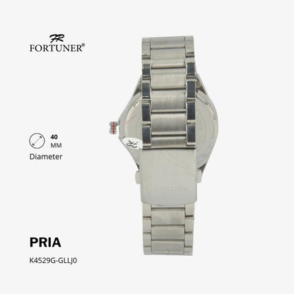 Fortuner Jam Tangan Fashion Pria Analog Water Resistant Rantai Stainless Harden