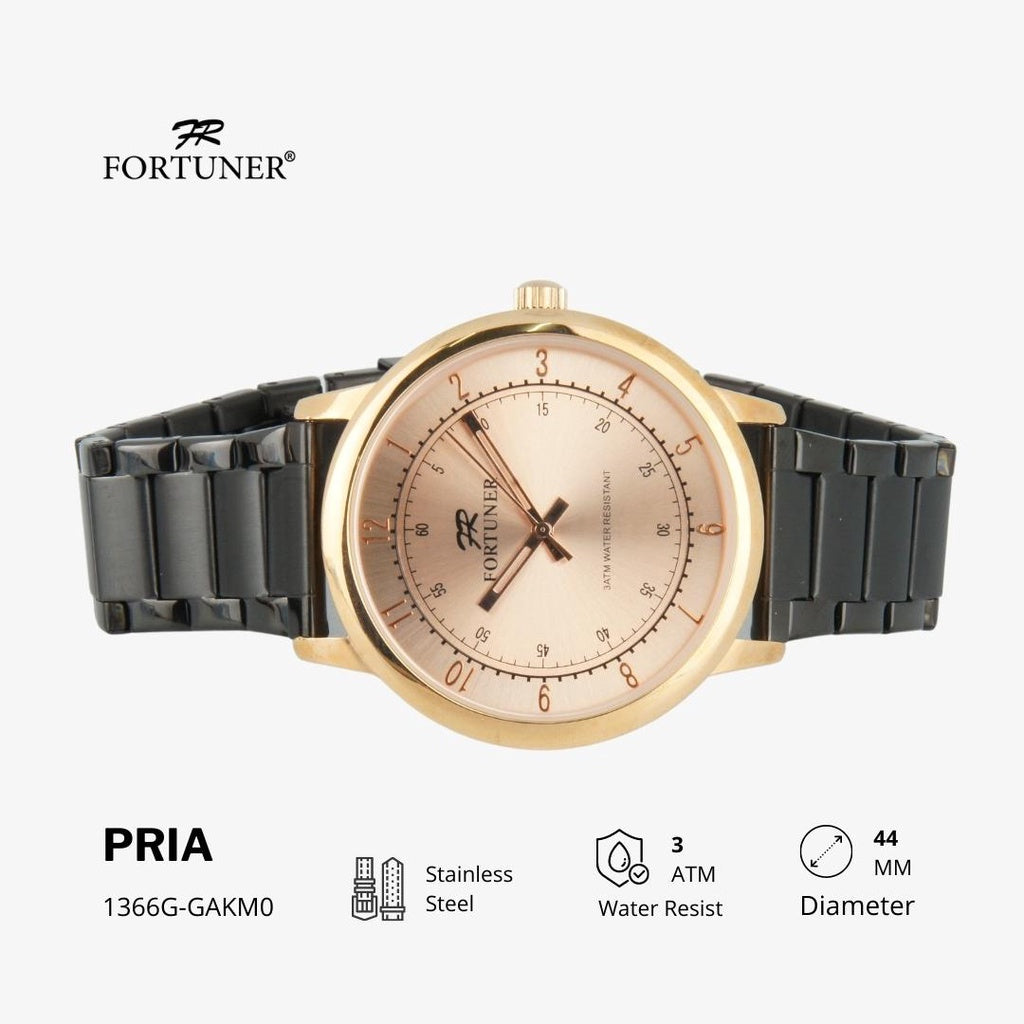 Fortuner Jam Tangan Analog Pria Water Resistant Rantai Hovan