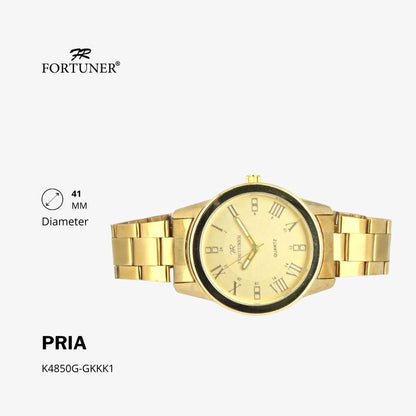 Fortuner Jam Tangan Analog Pria Water Resistant Rantai Hazzard