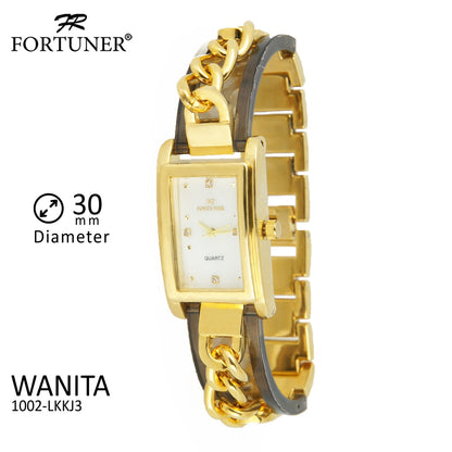 Fortuner Jam Tangan Analog Wanita Rosegold Water Resist Britty