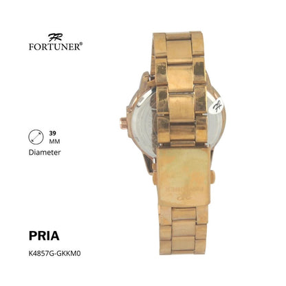 Fortuner Jam Tangan Fashion Analog Pria Water Resistant Rantai Aron