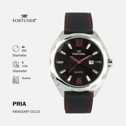 Fortuner Jam Tangan Analog Strap Karet Pria Original Vitor