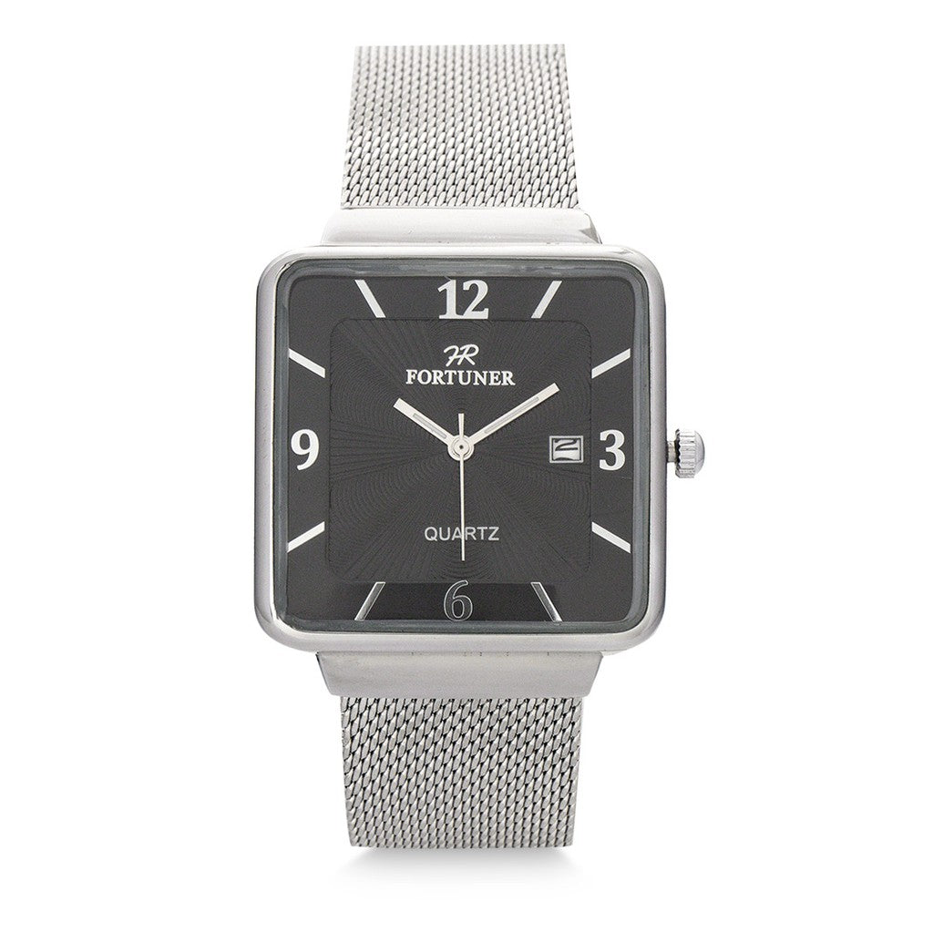 Fortuner Jam Tangan Analog Pria Silver Water Resistant Brandon