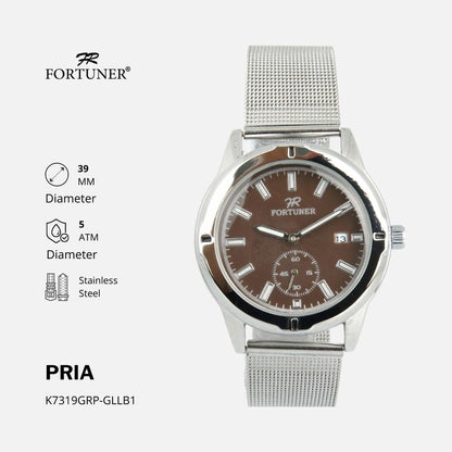 Fortuner Jam Tangan Rantai Pria Korea Original Milanese Antshel