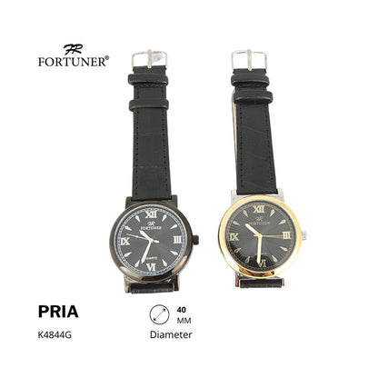 Fortuner Jam Tangan Classic Fashion Pria Analog Water Resist Kulit Horatio