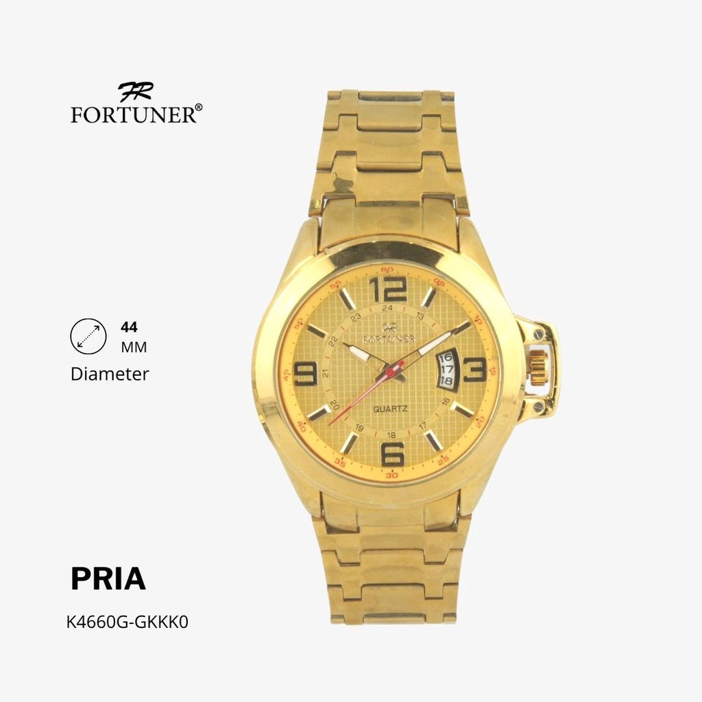 Fortuner Jam Tangan Analog Pria Water Resistant Rantai Haden