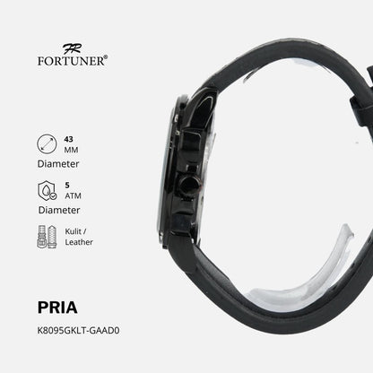 Fortuner Jam Tangan Pria Analog Water Resistant Kulit Bohumil