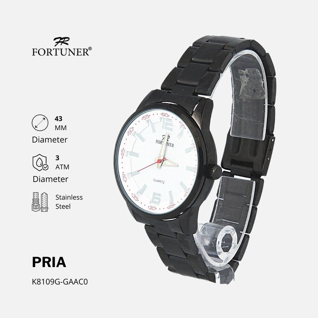 Fortuner Jam Tangan Pria Analog Rantai Water Resistant Daran